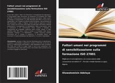 Buchcover von Fattori umani nei programmi di sensibilizzazione sulla formazione ISO 27001