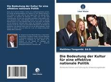 Buchcover von Die Bedeutung der Kultur für eine effektive nationale Politik