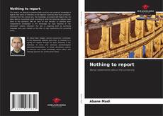 Couverture de Nothing to report
