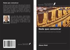 Couverture de Nada que comunicar