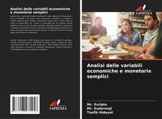 Capa do livro de Analisi delle variabili economiche e monetarie semplici 