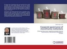 Capa do livro de Corporate governance of microfinance institutions 