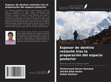 Portada del libro de Espesor de dentina restante tras la preparación del espacio posterior