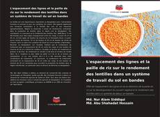 Copertina di L'espacement des lignes et la paille de riz sur le rendement des lentilles dans un système de travail du sol en bandes