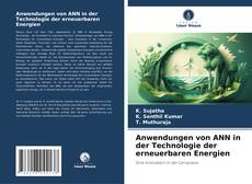 Buchcover von Anwendungen von ANN in der Technologie der erneuerbaren Energien