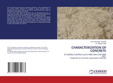 Couverture de CHARACTERIZATION OF CONCRETE