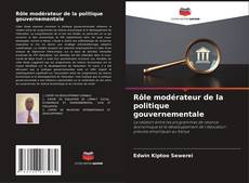 Capa do livro de Rôle modérateur de la politique gouvernementale 