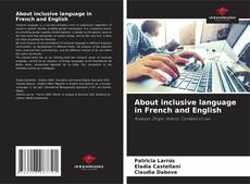 Buchcover von About inclusive language in French and English