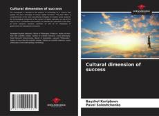 Buchcover von Cultural dimension of success