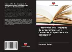 Обложка L'essentiel des langages de programmation : Concepts et questions de conception