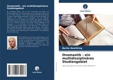 Couverture de Onomastik - ein multidisziplinäres Studiengebiet