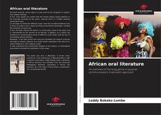 Buchcover von African oral literature