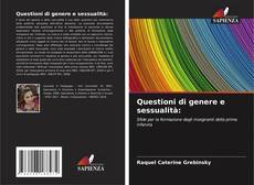 Buchcover von Questioni di genere e sessualità: