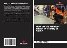Buchcover von How can we maintain health and safety at work?