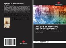 Buchcover von Analysis of monetary policy effectiveness
