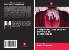 Buchcover von A importância da ética no currículo de contabilidade