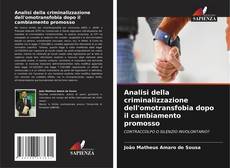 Portada del libro de Analisi della criminalizzazione dell'omotransfobia dopo il cambiamento promosso