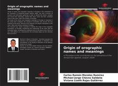 Copertina di Origin of orographic names and meanings