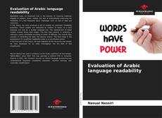 Bookcover of Evaluation of Arabic language readability