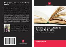 Portada del libro de Coleridge e a autoria do Fausto de Goethe