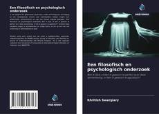 Portada del libro de Een filosofisch en psychologisch onderzoek