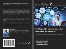 Portada del libro de Participación ciudadana en las reuniones estatutarias