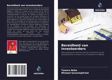 Portada del libro de Bereidheid van investeerders