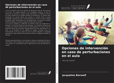 Couverture de Opciones de intervención en caso de perturbaciones en el aula