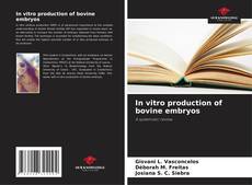 Couverture de In vitro production of bovine embryos