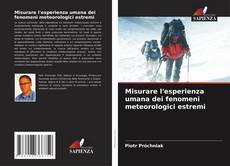 Portada del libro de Misurare l'esperienza umana dei fenomeni meteorologici estremi