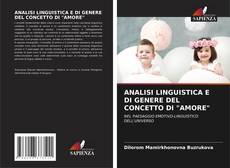 Copertina di ANALISI LINGUISTICA E DI GENERE DEL CONCETTO DI "AMORE"