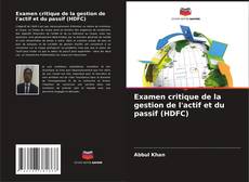 Copertina di Examen critique de la gestion de l'actif et du passif (HDFC)