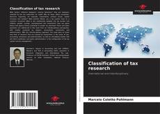 Copertina di Classification of tax research