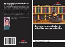 Copertina di Recognising obstacles to effective access to justice