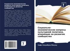Capa do livro de Социально-экономические вопросы культурной политики, влияющие на развитие сообщества 
