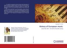 Обложка History of European music: