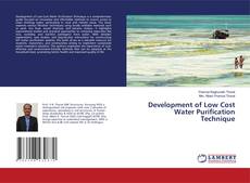 Обложка Development of Low Cost Water Purification Technique