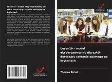 Lesen10 – model eksperymentalny dla szkół dotyczący czytania opartego na kryteriach kitap kapağı