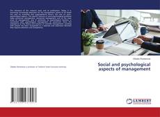 Buchcover von Social and psychological aspects of management