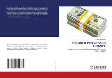 Capa do livro de RESEARCH PROGRESS IN FINANCE 