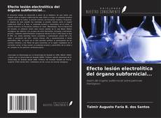 Portada del libro de Efecto lesión electrolítica del órgano subfornicial...