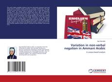 Capa do livro de Variation in non-verbal negation in Ammani Arabic 