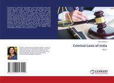 Capa do livro de Criminal Laws of India 