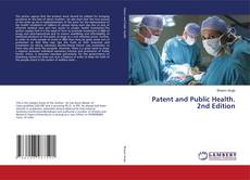 Capa do livro de Patent and Public Health. 2nd Edition 
