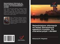 Buchcover von Najważniejsze informacje na temat starożytnych egipskich trumien, ich charakterystyki i obróbki