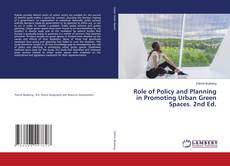 Portada del libro de Role of Policy and Planning in Promoting Urban Green Spaces. 2nd Ed.