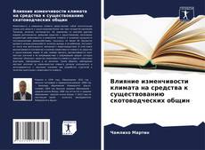 Bookcover of Влияние изменчивости климата на средства к существованию скотоводческих общин