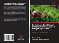 Capa do livro de Badania nad niektórymi ślimakami związanymi z różnymi uprawami 