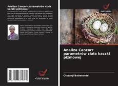 Portada del libro de Analiza Cancorr parametrów ciała kaczki piżmowej