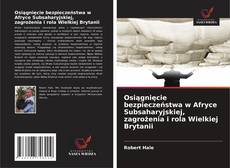 Copertina di Osiągnięcie bezpieczeństwa w Afryce Subsaharyjskiej, zagrożenia i rola Wielkiej Brytanii